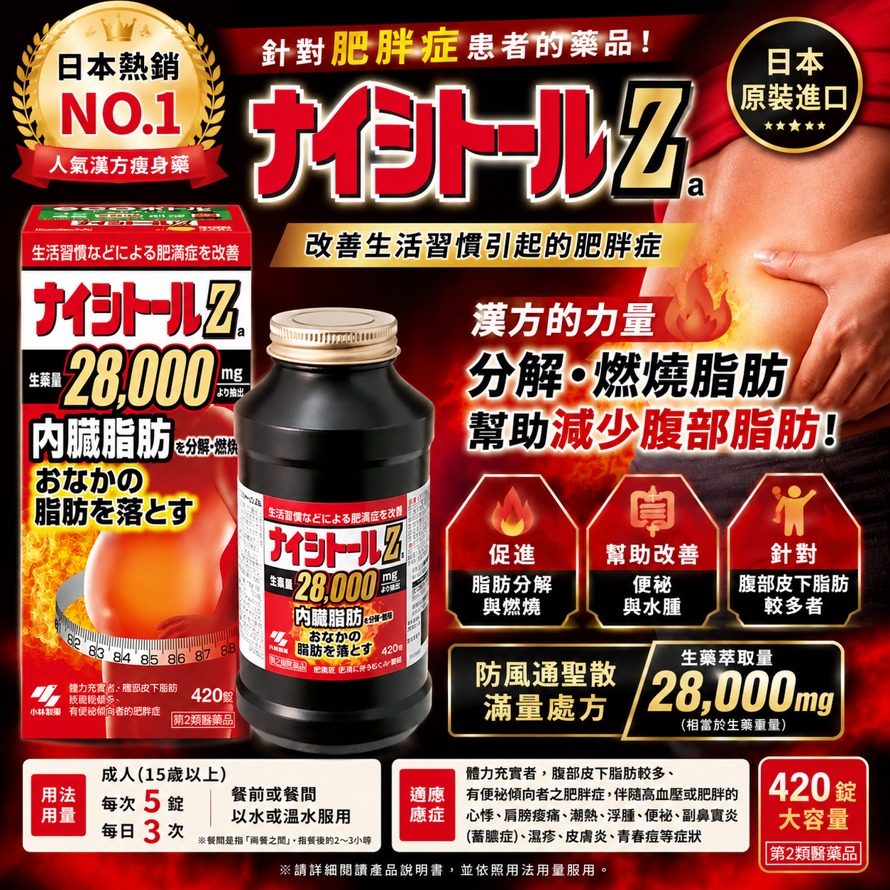 【日本代購】日本熱銷🔥 小林製藥 ナイシトールZ 420錠｜燃燒脂肪  改善代謝