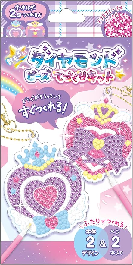 日本 Diamond Beads ｜鑽石貼鑽 DIY 吊飾製作組（皇冠 × 蝴蝶結款）
