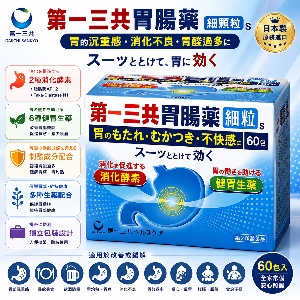 【日本代購】日本第一三共腸胃藥 | 細顆粒