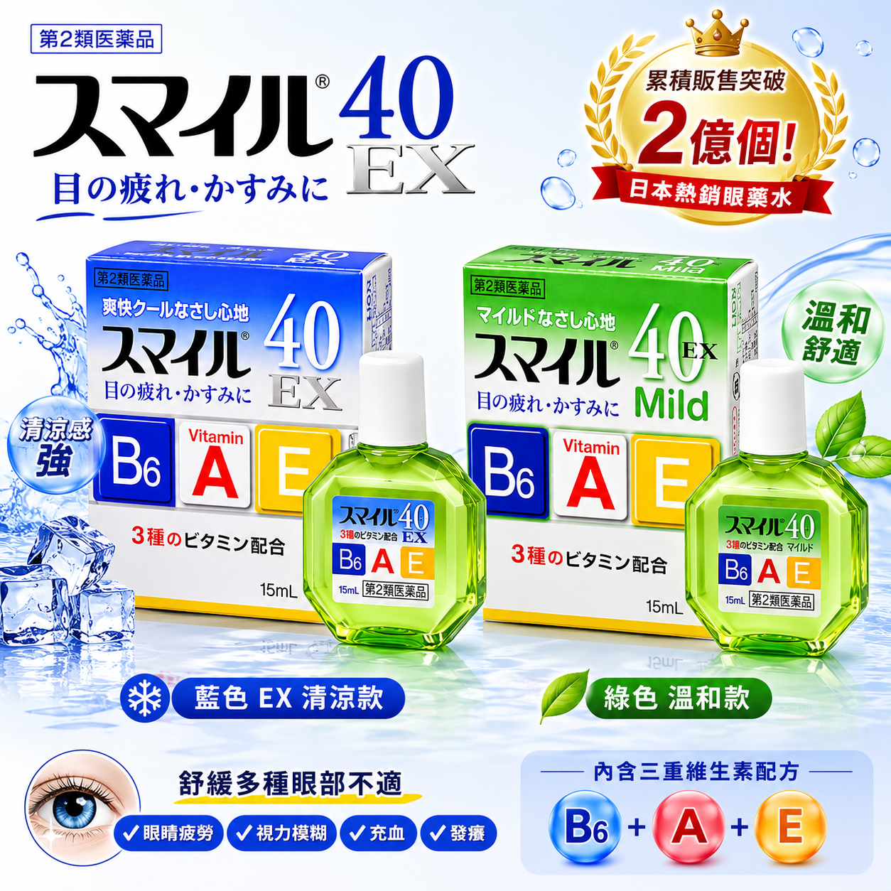 【日本代購】LION獅王Smile40 EX眼藥水15ml