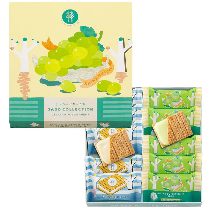 【夏季限定】砂糖奶油樹 シュガーバターサンドの木砂糖樹 麝香葡萄白巧克力夾心餅｜日本直送台灣