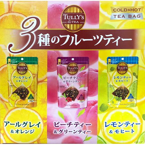 【伊藤園 × TULLY’S & TEA】水果紅茶 3種綜合茶包72入｜果香融合紅茶・清新香氣・隨時享受咖啡館氛圍