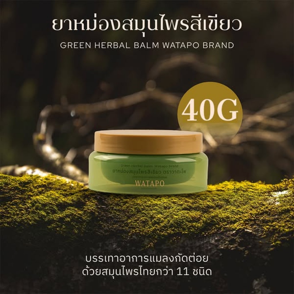 【各國代購】泰國臥佛寺WATAPO傳統草本蚊蟲叮咬涼感萬用膏40g