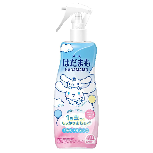 【日本代購】日本EARTH HADAMAMO大耳狗溫和保濕驅蟲噴霧200ml (花香)